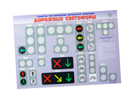 Базовый комплект светового оборудования "Дорожные светофоры" с беспроводным пультом дистанционного управления